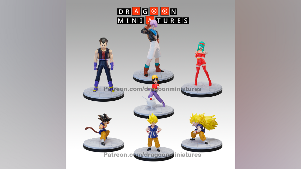 DBZ GT Pack 1 -Miniatures - DragonBall Z - 28mm-32mm DnD Pathfinder Tabletop RPG