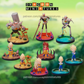 Dragon Ball Daima Pack 2 Miniatures Goku Vegeta SSJ3 SSJ4 Tama 32mm DnD RPG Resi
