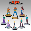 DBZ GT Pack 4 Miniatures Super 17 SSJ4 Vegeta Gohan Goten Trunks 32mm DnD RPG