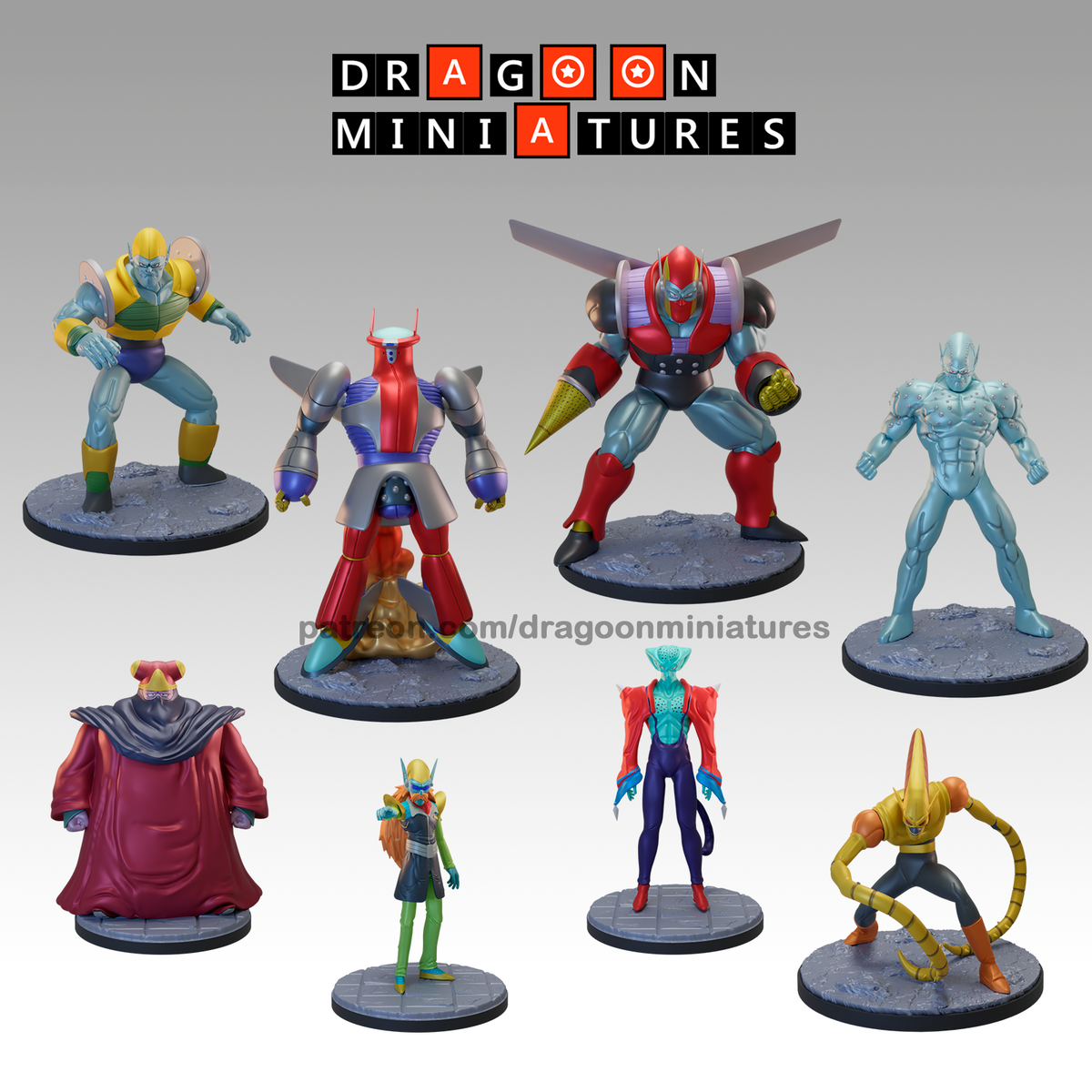 DBZ GT Pack 2 Miniatures Ledgic Dr Myu Metal Rilldo Mutchy Sigma 28mm DnD RPG