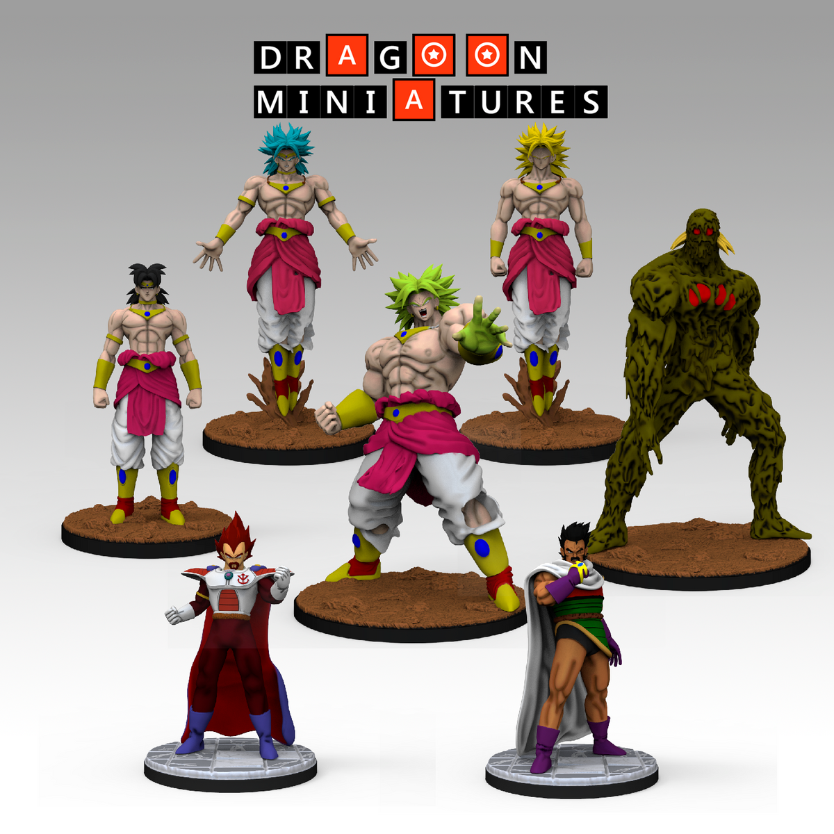 Broly Legendary Super Saiyan Miniatures DBZ DnD 32mm Tabletop RPG Resin Figures