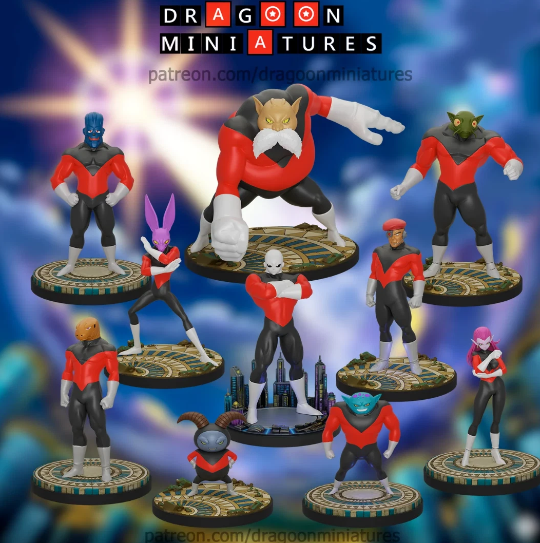 DBZ Dragon Ball Super Universe 11 Jiren Toppo Dyspo Pride Troopers 32mm DnD