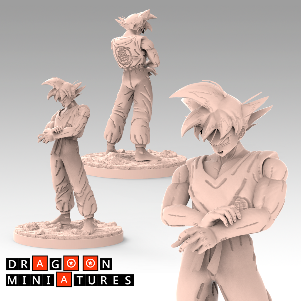 DBZ Saiyan Saga P1 Miniatures Raditz Goku Piccolo Gohan Saibaman 28mm DnD Resin