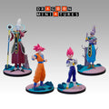 DBZ Super Pack 1 Miniatures Beerus Whis SSG SSB Goku Vegeta Golden Frieza 32mm