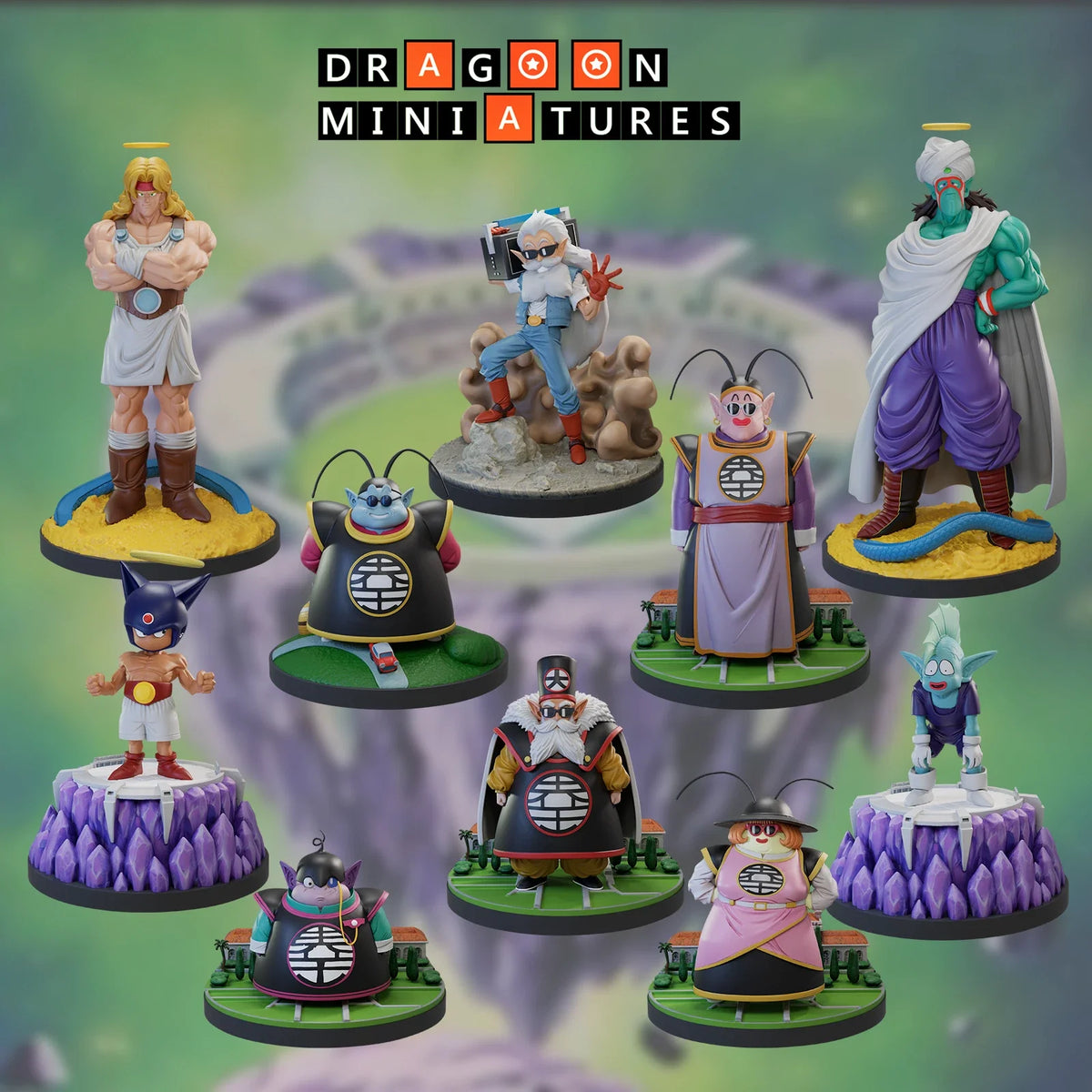 DBZ Otherworld Saga Miniatures Grand Kai North West South East 32mm DnD RPG